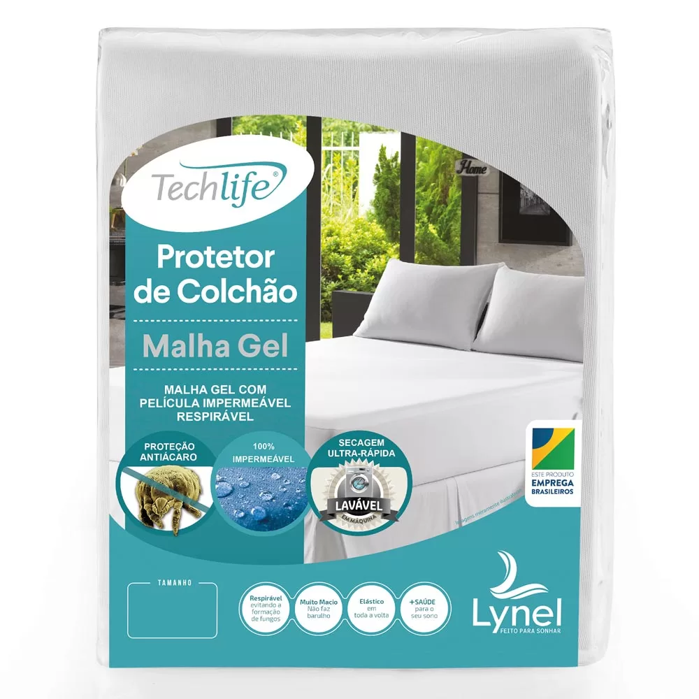 Protetor de Colchão Impermeável TechLife Malha Gel Lynel