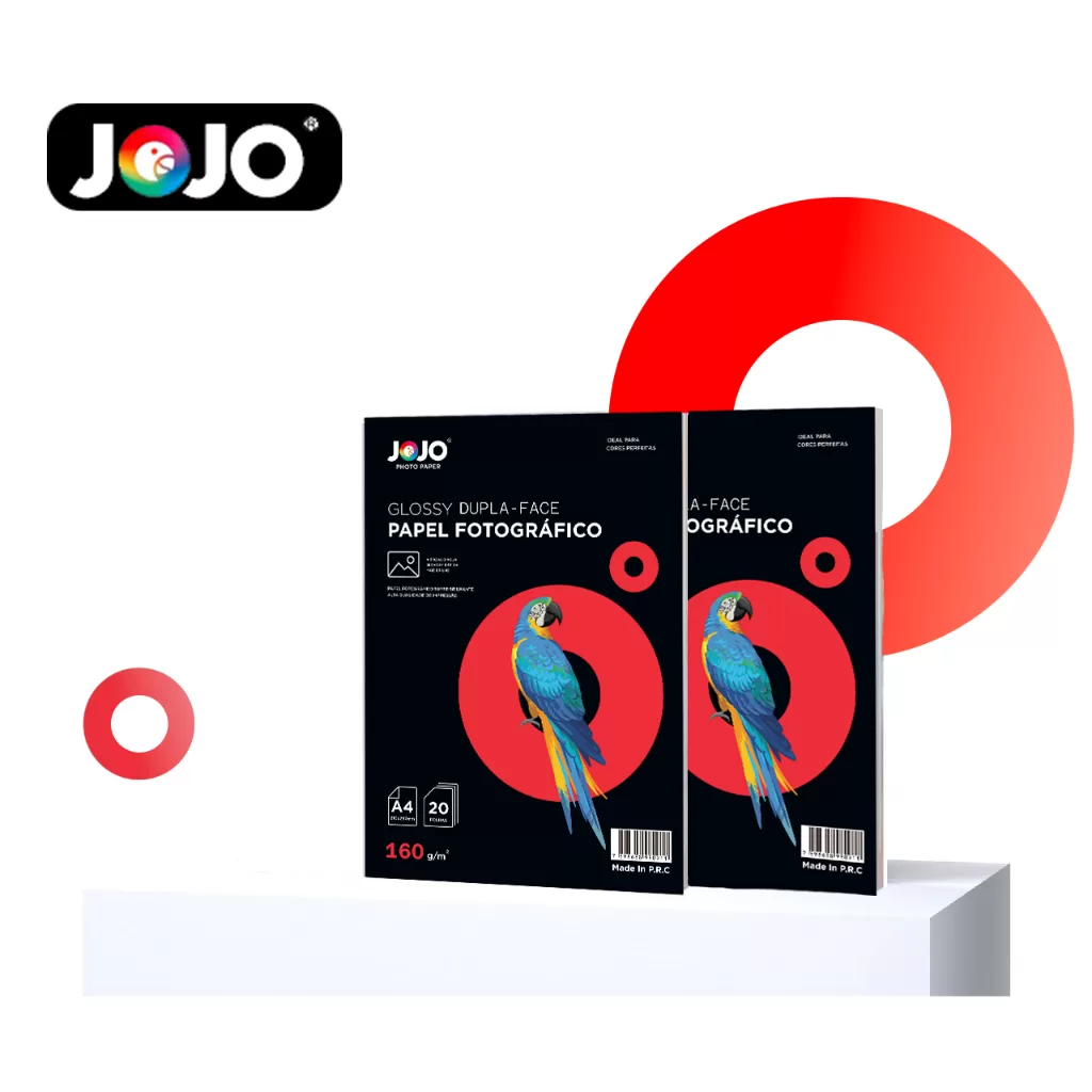 40 folhas de Papel Fotográfico Glossy 160g Dupla Face A4 Premium para Jato de Tinta Inkjet