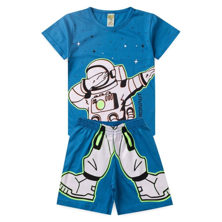 Pijama Infantil Masculino Verão Astronaut –