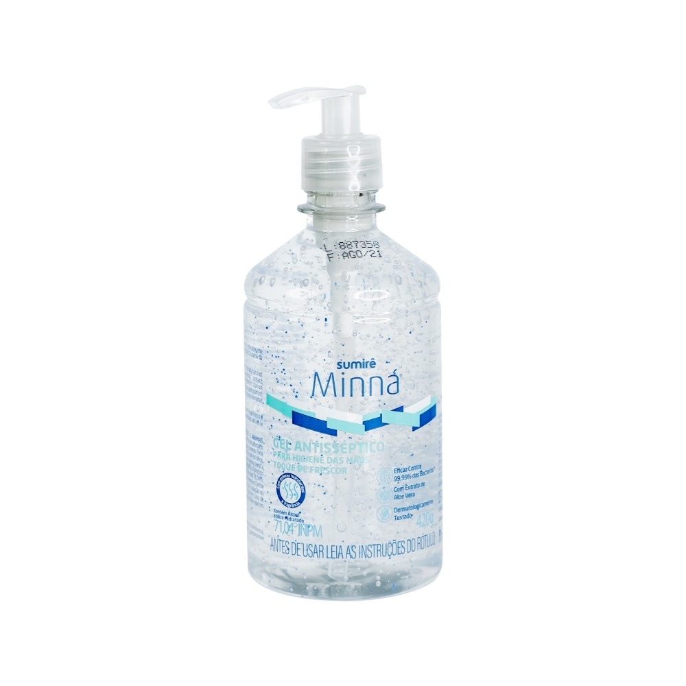 Gel Antisséptico Minná Mãos Toque De Frescor 420gr
