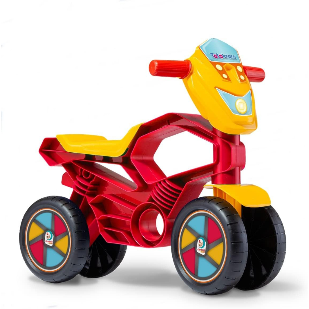 Carrinho de Passeio Infantil Totokross Motoca De Equilíbrio 4 Rodas Sem Pedal Vermelho – Cardoso Toy