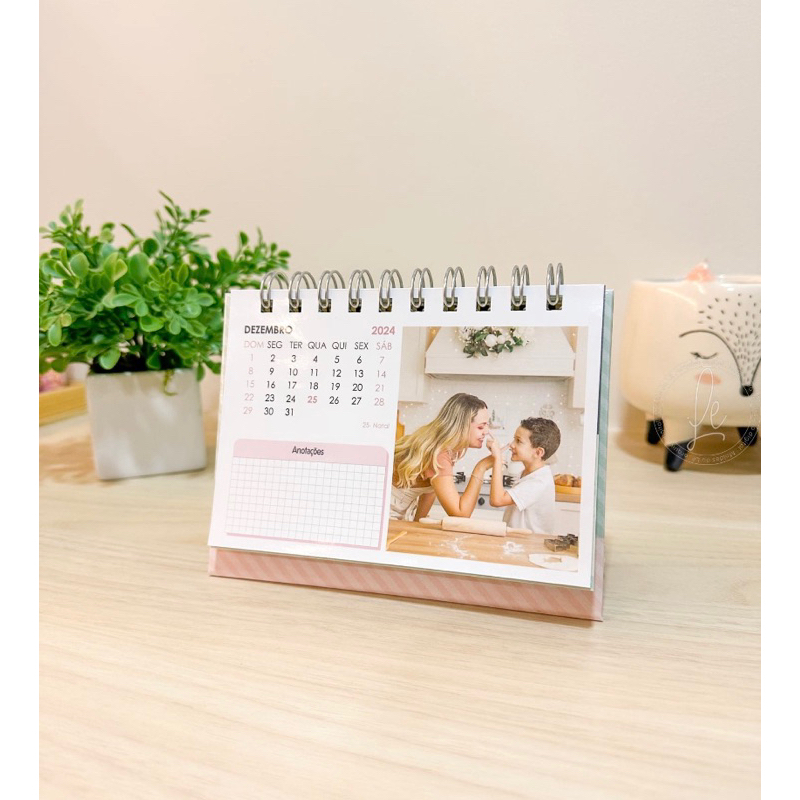 CALENDÁRIO 2025/2026 A6 HORTIZONTAL COM FOTOS PERSONALIZADO