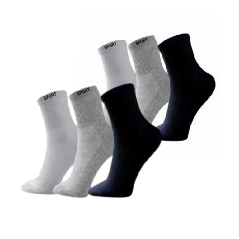 Meia Cano Alto Masculino Sport 100% Algodão Kit c
