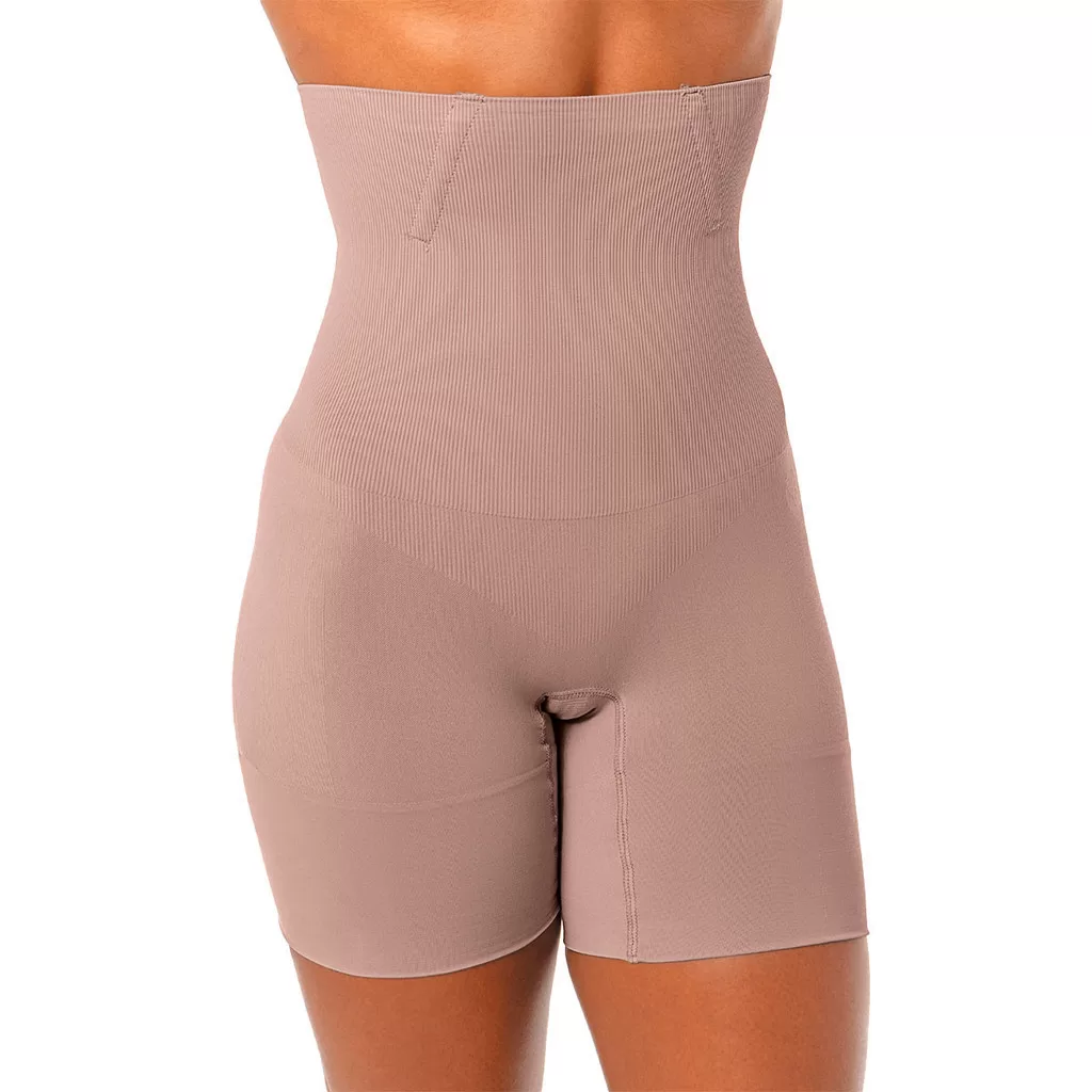 Bermuda Alta Modeladora S/Costura Adulto Microfibra Não Marca a Roupa DeMillus