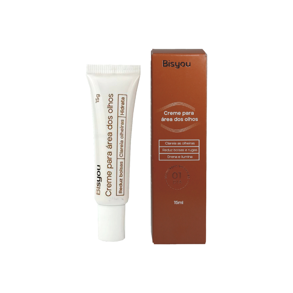 Creme Para Área Dos Olhos, Clareador de Olheiras Profundas, Reduz Bolsas e Rugas, Drena e Ilumina 15
