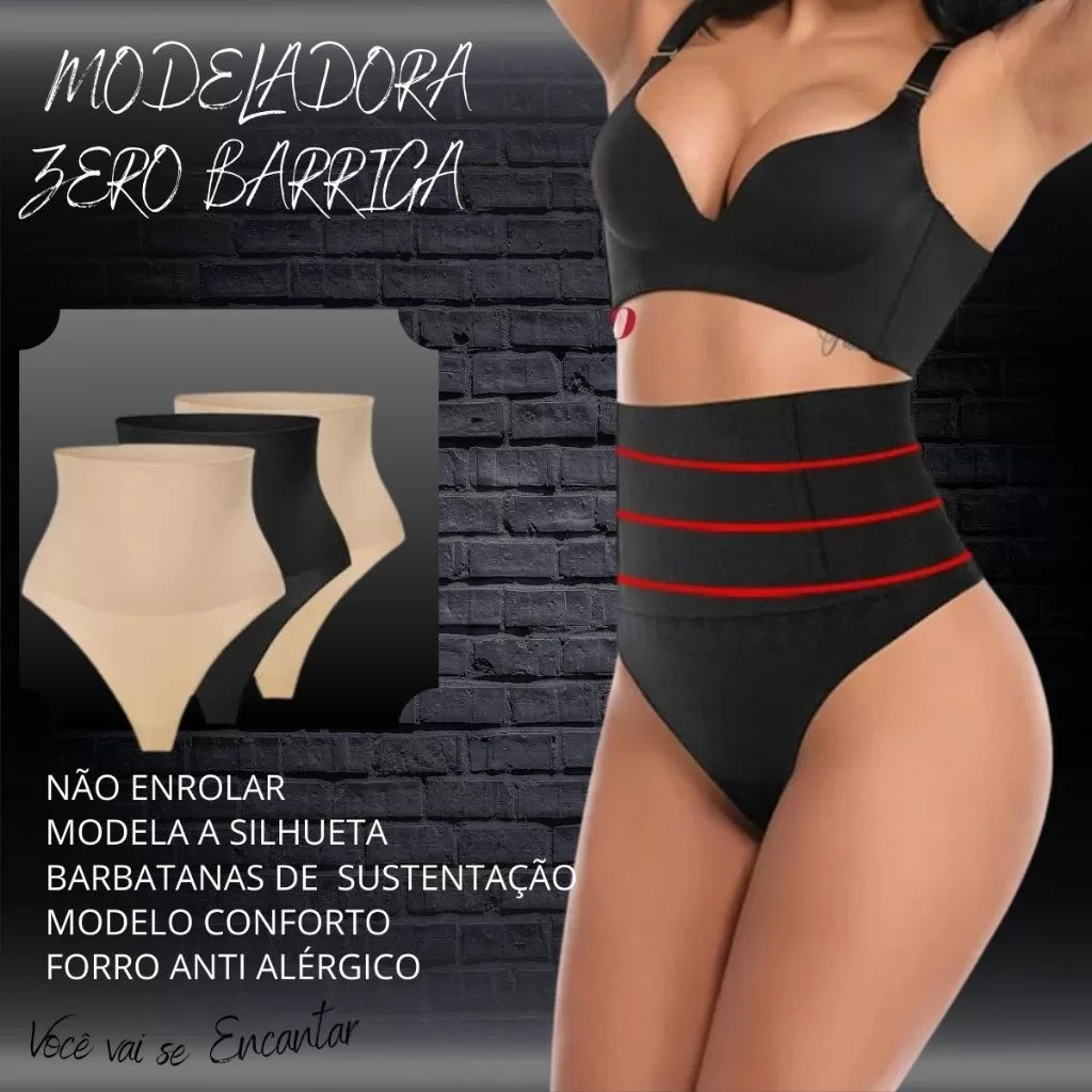 KIT 3 CALCINHA MODELADORA SEGURA BARRIGA .REDUZ MEDIDA.CINTURA ALTA.CALCINTA PANTYSHAPE