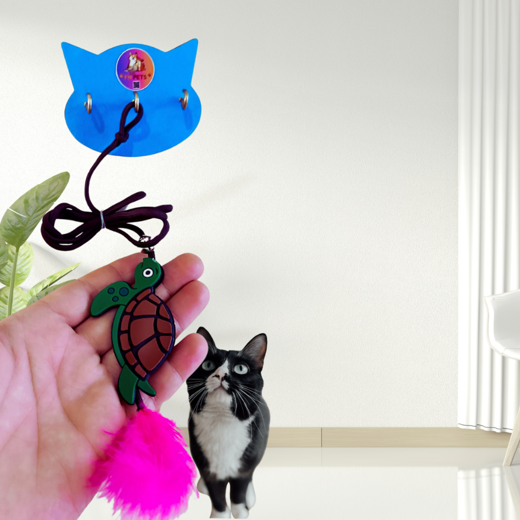 pet brinquedo gato pets com porta chaves tartaruga cat interativo e moderno