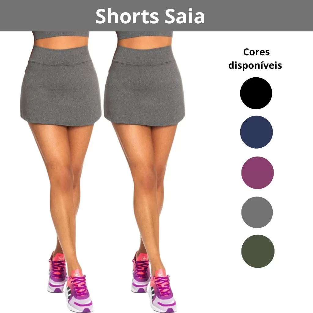 KIT COM 2 SHORT SAIA PARA ACADEMIA FITNESS 90522-K2-C4