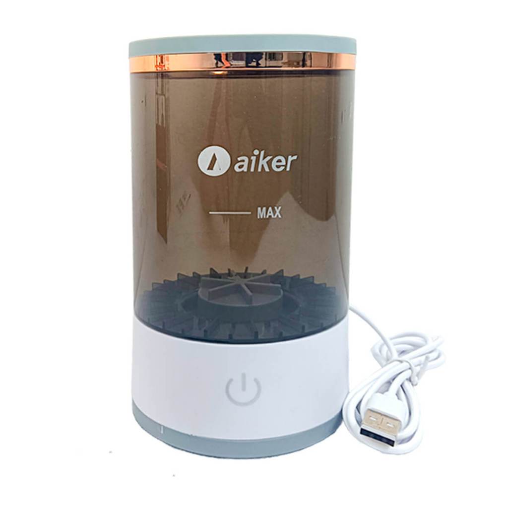 Kit Limpador de Pincéis de Maquiagem 3 em 1 Aiker 8W: Lava, Seca e Armazena (Recarregável via USB)