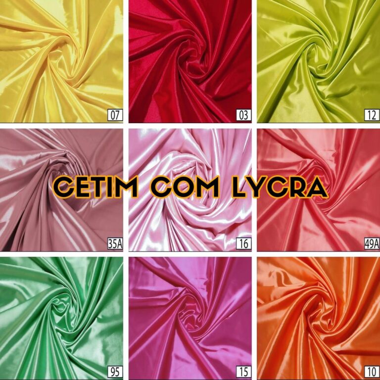 10 Metros Tecido Cetim Com Lycra Elastano – 