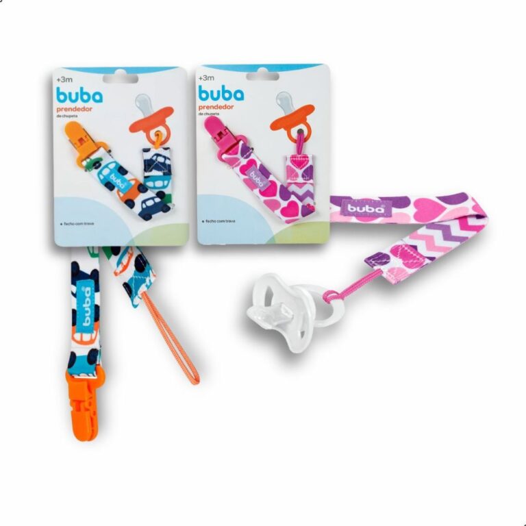 Prendedor De Chupeta Silicone Bebê Carrinho Unive