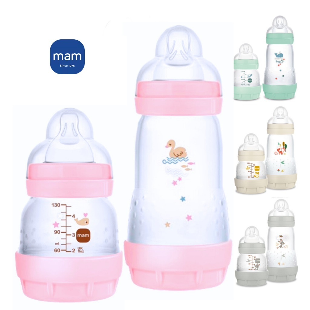 Kit Mamadeiras MAM Easy Start 130ml e 260ml Anticólica Autoesterilizável Original ENVIO IMEDIATO