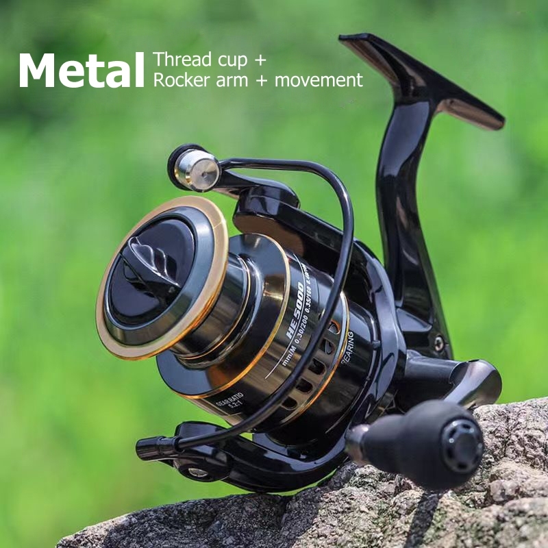 Molinete De Pesca HE7000 De Resistência Máxima Linha18+1 Ball bearings Projeção De Carbono Isca Muli