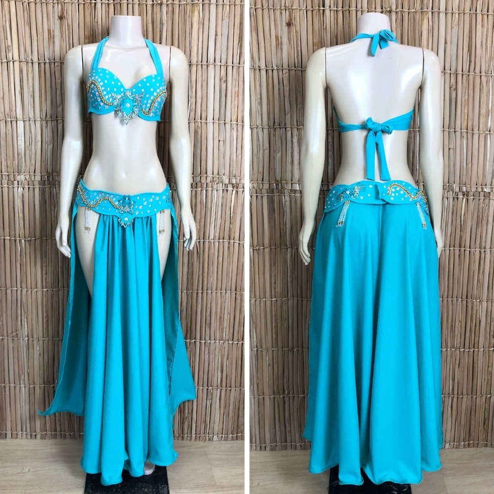 [Liquidação] Dança do Ventre Traje Bordado Completo – Pronta Entrega – TPCL-800