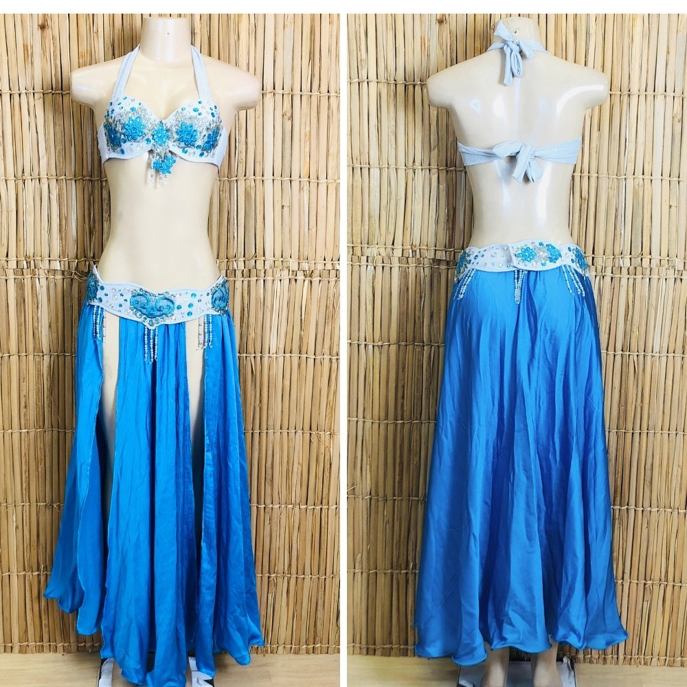 [Liquidação] Dança do Ventre Traje Bordado Completo – Pronta Entrega – TPCL-807