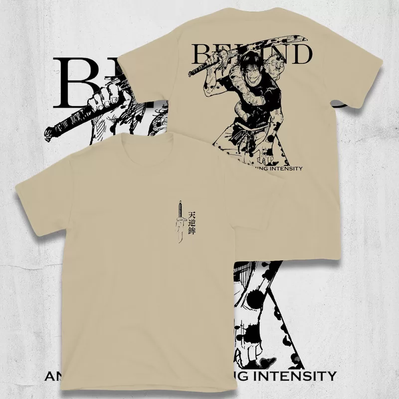 T-shirt Camisa Jujutsu Jujutsu Kaisen Toji Fushiguro Masculinas 100% Bege Algodão Premium Envio Já
