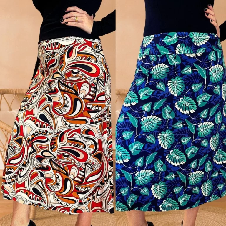 Kit 2 Saias Midi Feminina Moda Evangélica Cores e