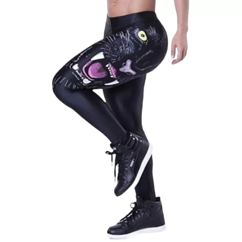 Calça Legging Suplex Cintura Alta Academia Feminina Leg Pantera Original