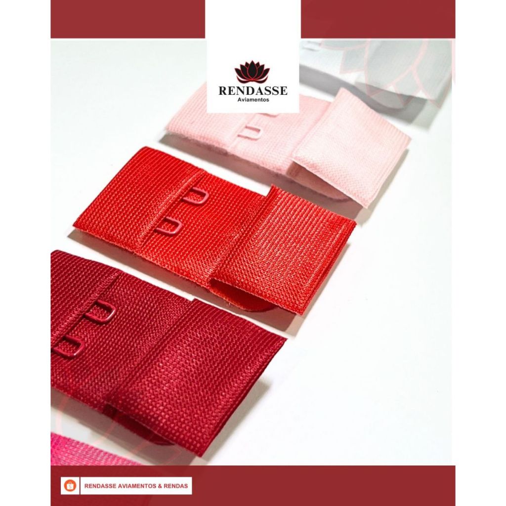 Pacote com 10 colchetes duplo comum (fecho) para sutiã 30mm Lingerie