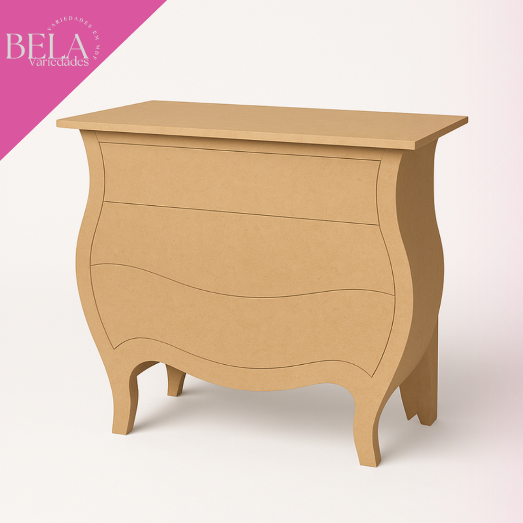 Mesa Desmontável Slim Cômoda Fake Bombe Grande Mdf Cru Pegue e Monte