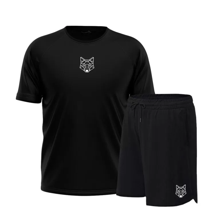 Kit Bermuda Lobo+Camiseta Lobo Dry Fitness Academi