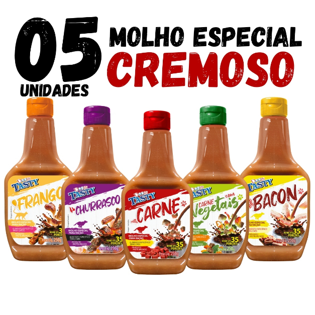 Kit 5 Unidades de Molho Especial Para Ração Tast