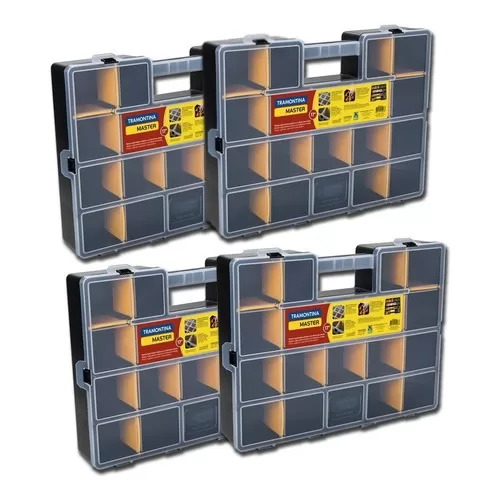 Kit 4 Maleta Plástica C/divisórias Volúvel 17 O
