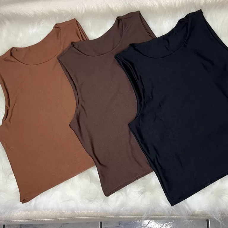 kit Com 3 cropped top suplex moda feminina promoç