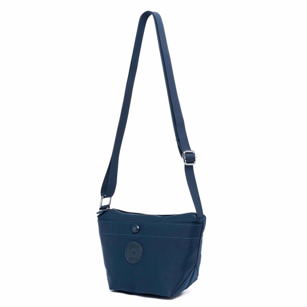 Bolsa Transversal Feminina Reforçada Passeio Uso Diário Azul
