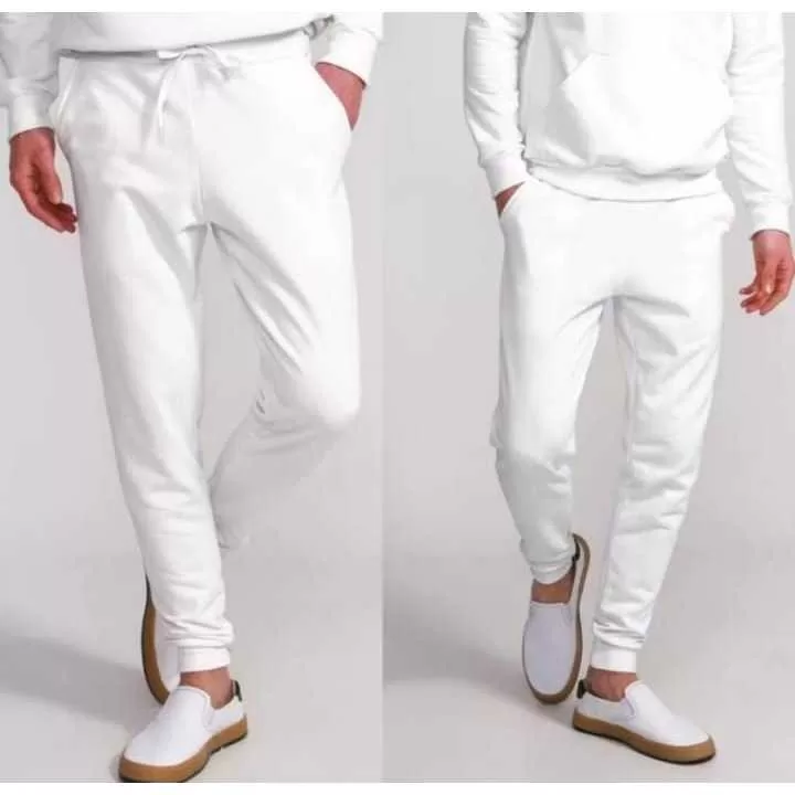 Kit 2 Calças De Abrigo Moletom Masculino Branco F