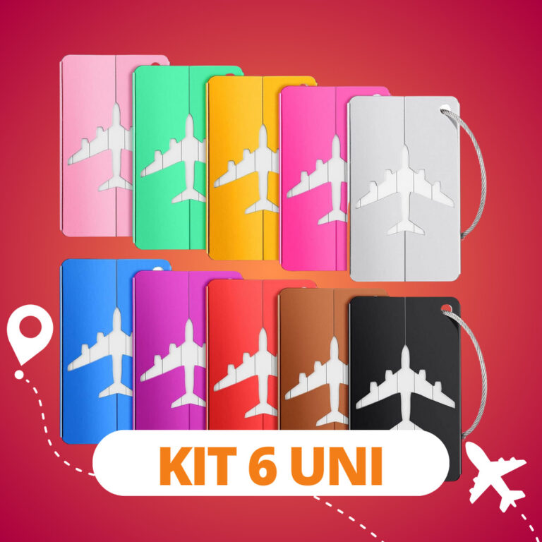 Kit Tag De Mala Etiquetas De Alumínio Para Bagage