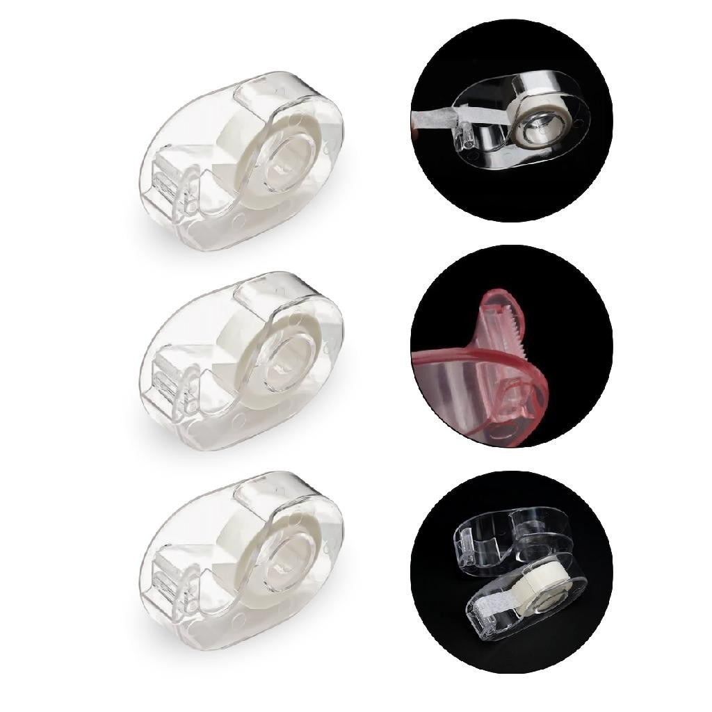 Kit 3 Porta Fita Adesiva Suporte Durex Dispenser Pequeno Escritório Organizar Material Escolar