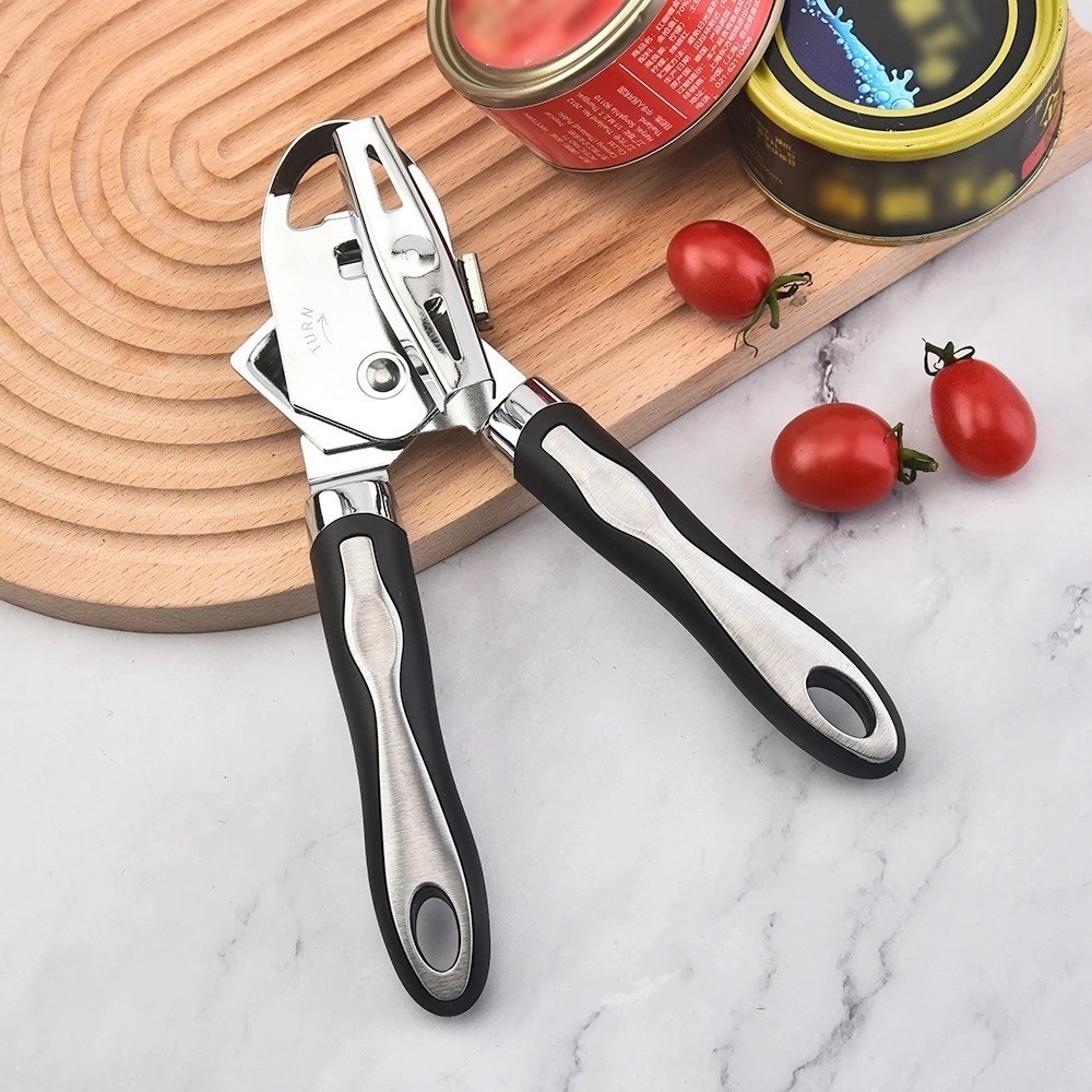 Abridor Lata Garrafa Profissional Aço Inox com Manivela