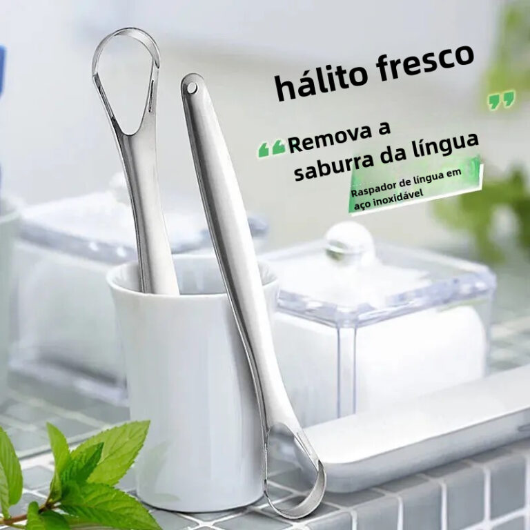 2pçs Raspador De Língua De Aço Inoxidável / Ra