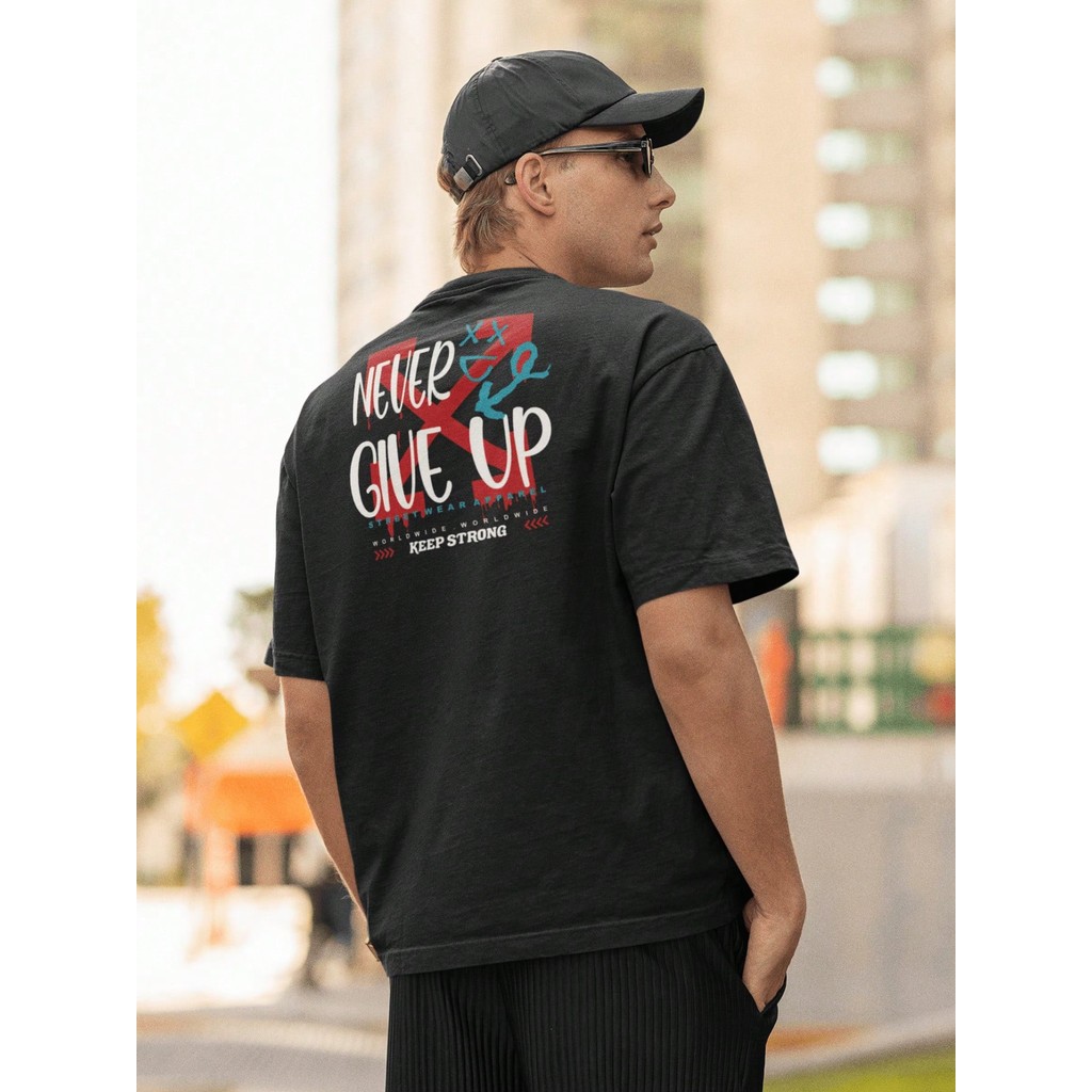 Camisa Camiseta Oversize Streetwear Masculino e Feminino P/Treino e Dia a Dia Preto e Off Whte Estam