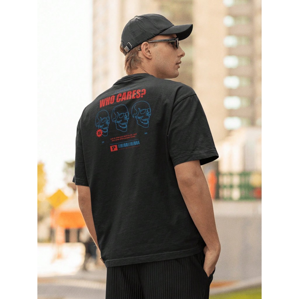 Camisa Camiseta Oversize Streetwear Masculino e Feminino para Treino e Dia a Dia Preto e Off Whte Es