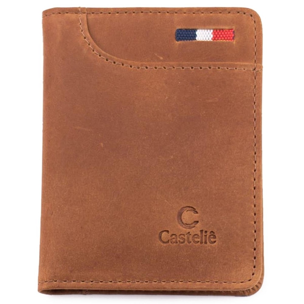 Carteira Casteliê 238 Couro Masculina – Marrom Claro