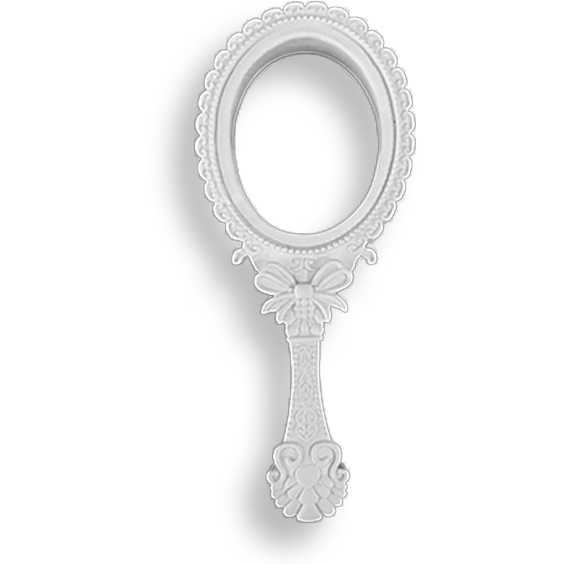 Kit 5 Espelhos Princesas Dourados