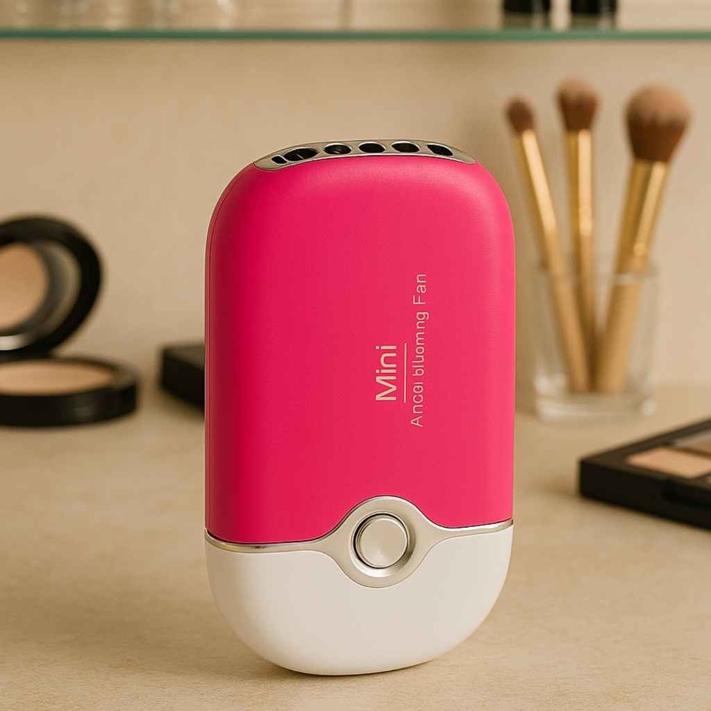 Mini Secador Ventilador Portatil Extensao Cilios Unhas Rosa