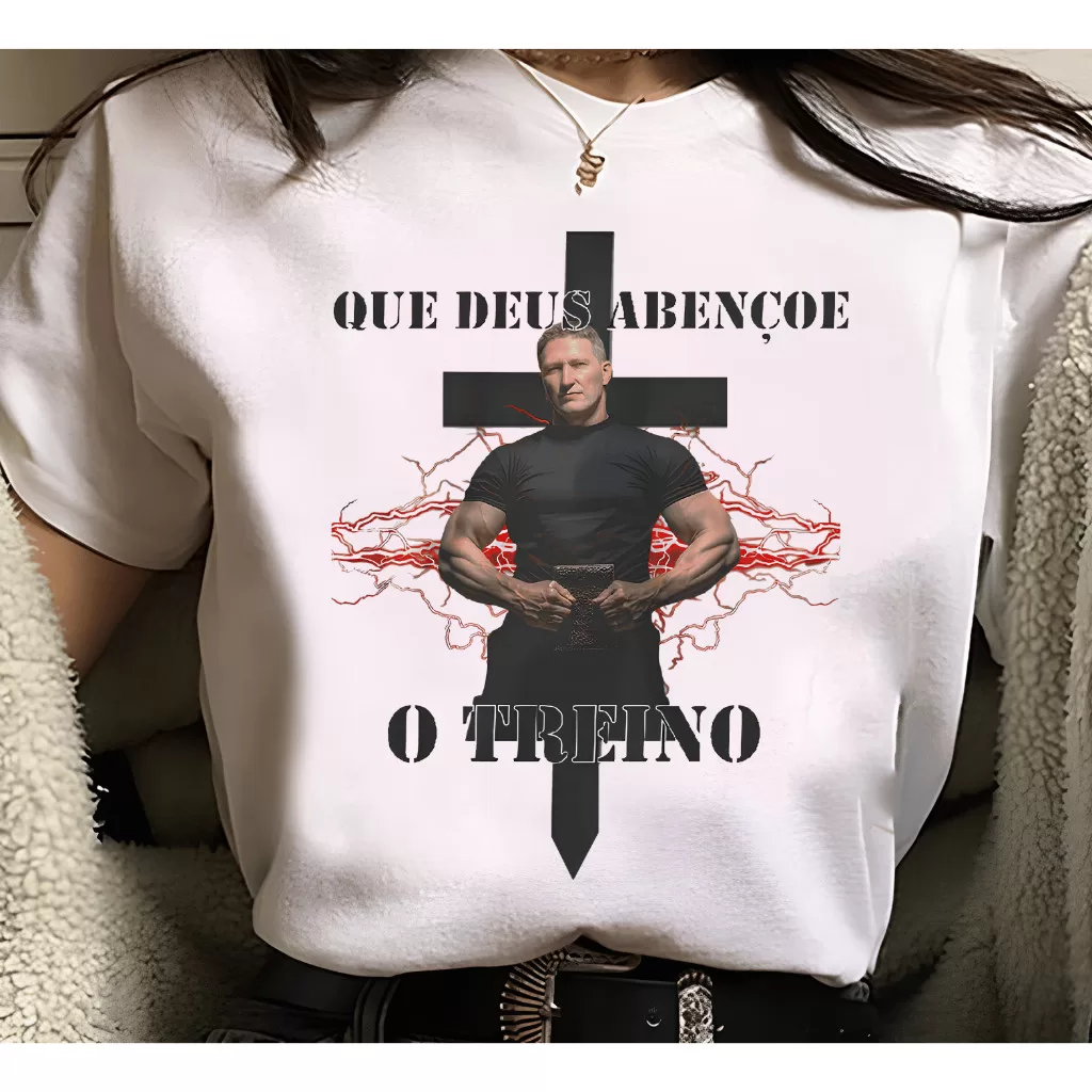 Camiseta feminina | Deus Abençoe o treino academia, musculação, maromba