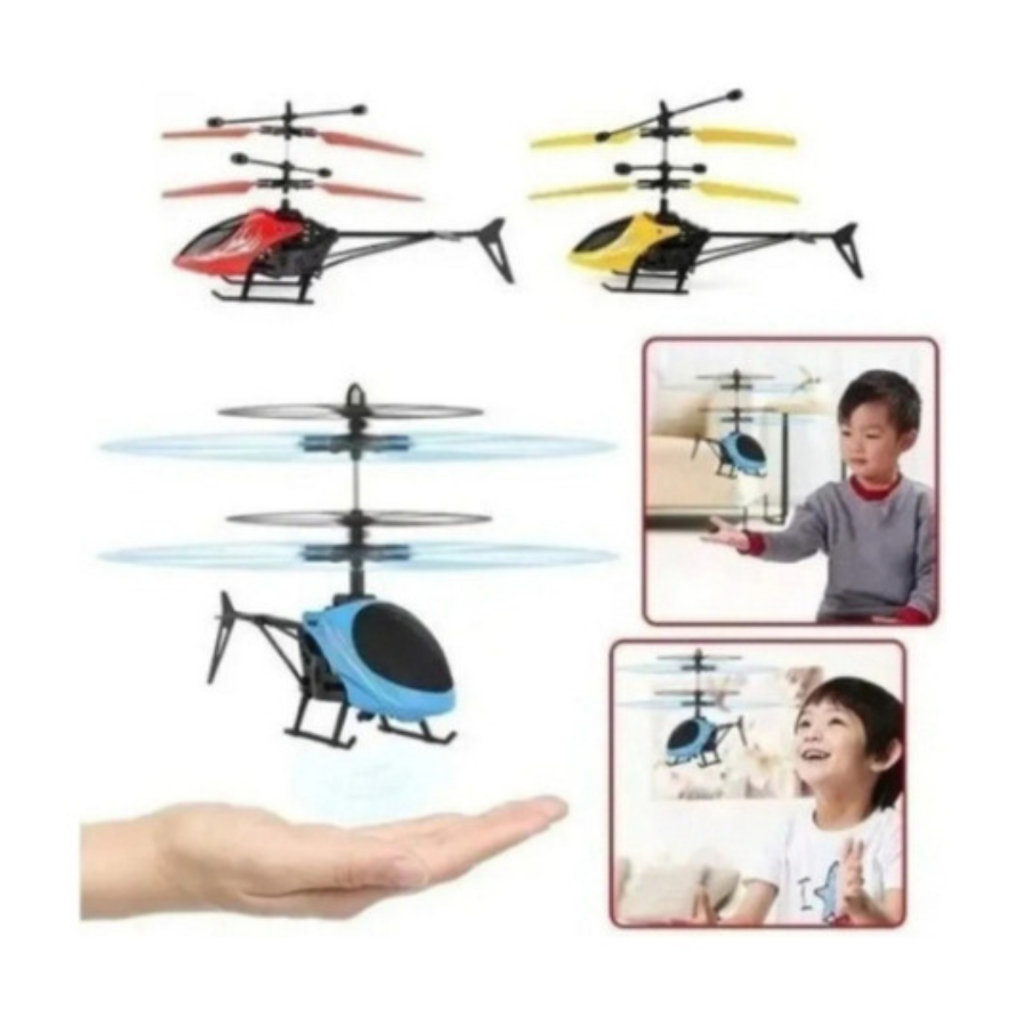 Helicóptero Com Controle Remoto e Sensor de Mão USB Recarregável