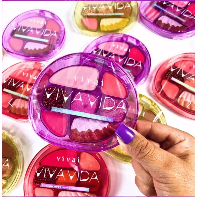 maquiagem carnaval paleta de sombras viva a vida vivai