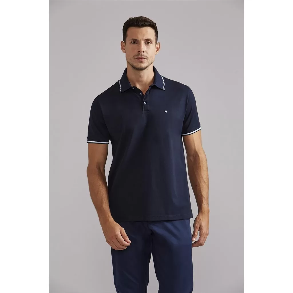Polo Comfort Malha – Azul Marinho