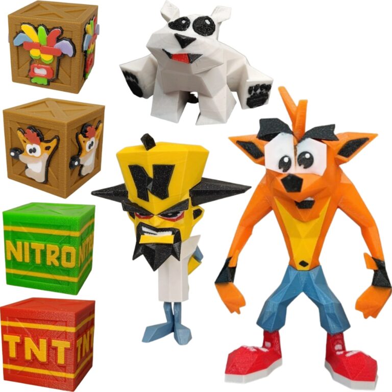 Crash Bandicoot Boneco Premium Playstation Low Pol