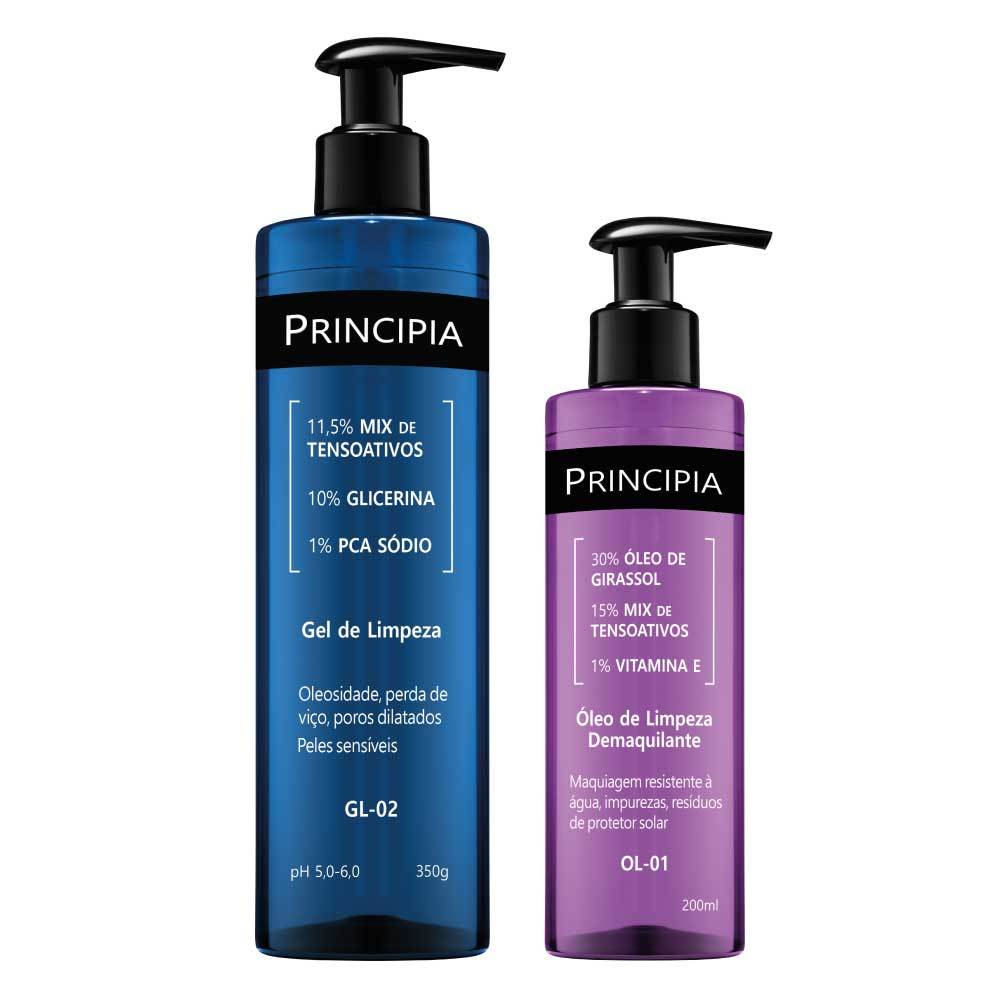 Principia Kit Limpeza Profunda Todos os tipos de pele Gel de limpeza GL-02 + Oleo deLimpezaOL-01