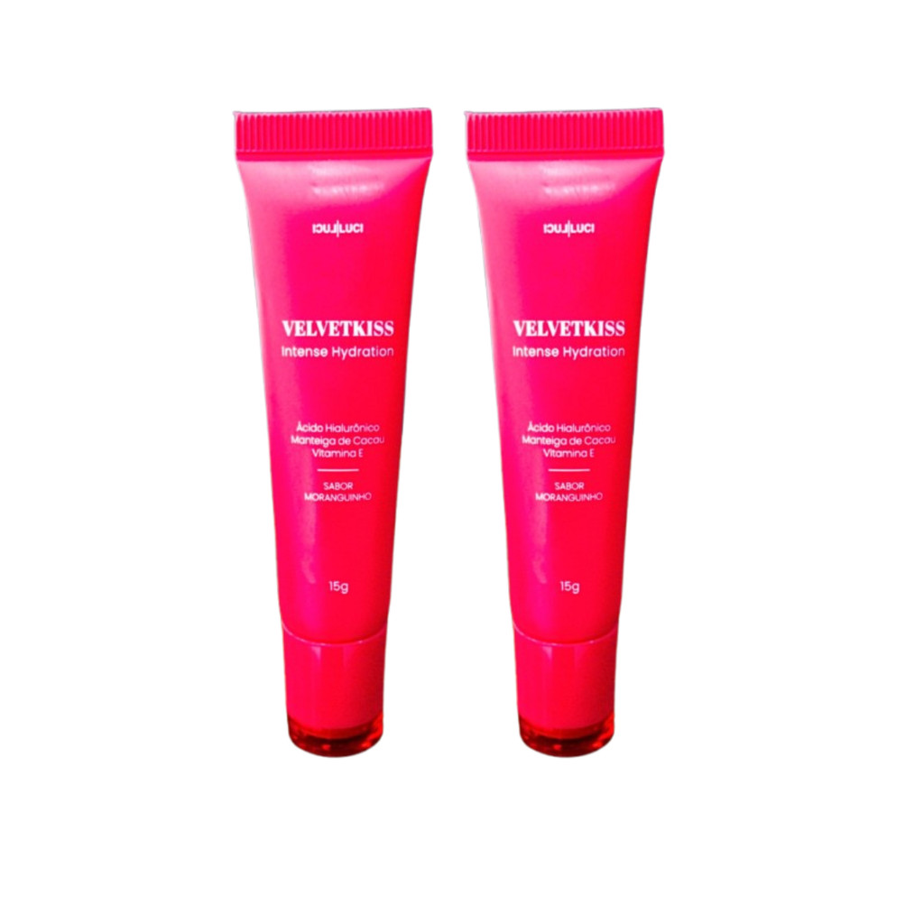 Kit 2x Hidratante Labial Luci Luci Ácido Hialurônico Morango
