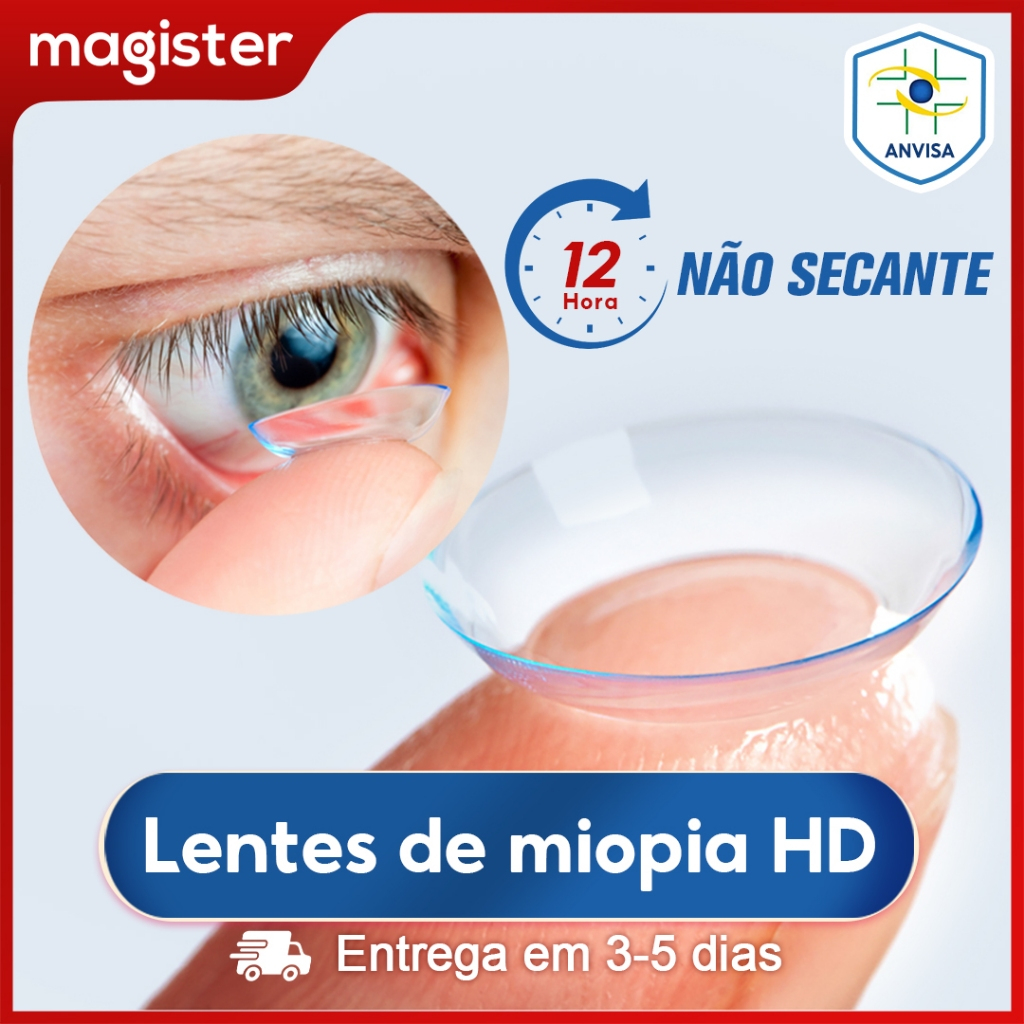 Miopia (-1,00 ~-8,00) Magister lente de contato Transparente Semianual 14,0mm um par lentes hidratan