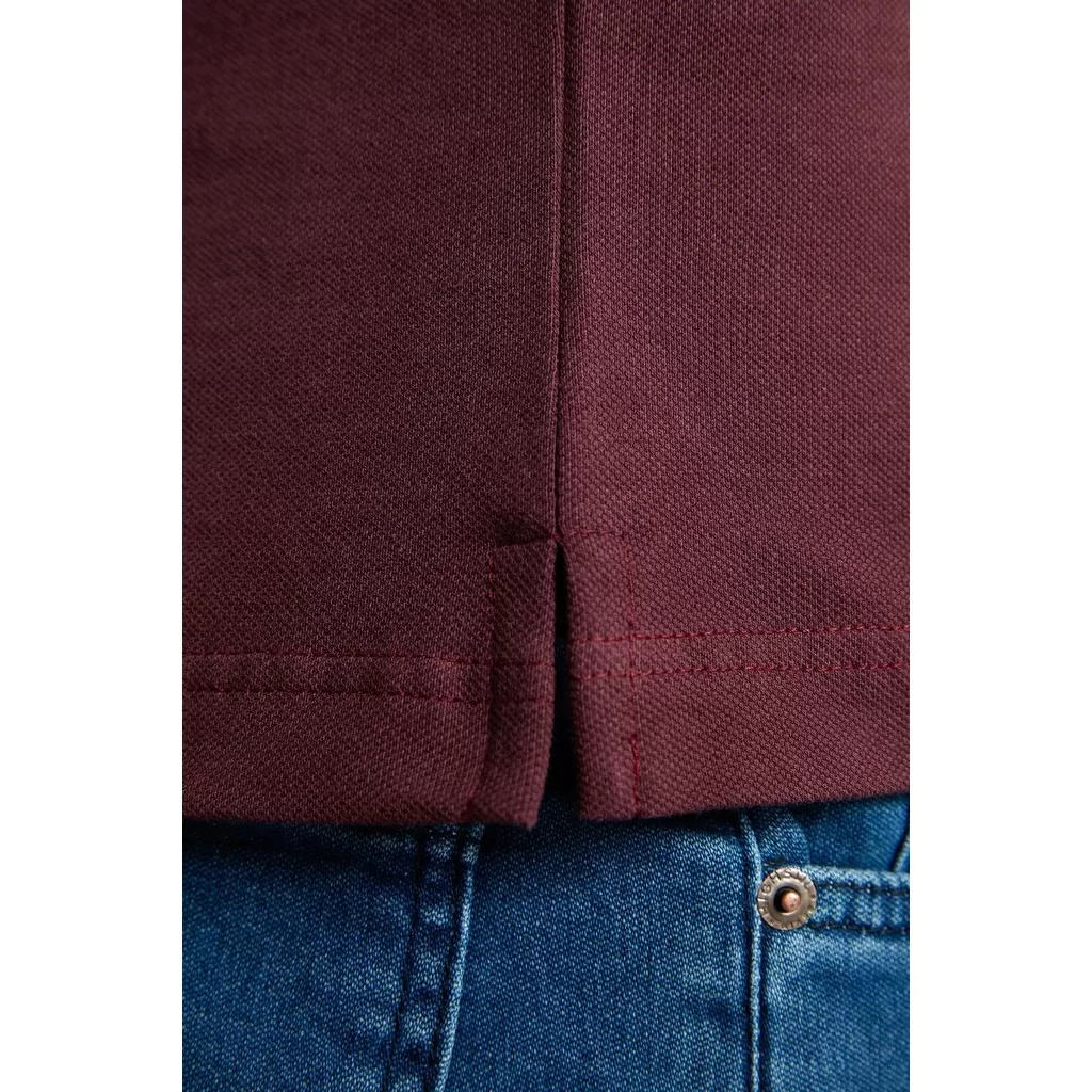 Polo Manga Longa Comfort Premium Piquet – Vinho