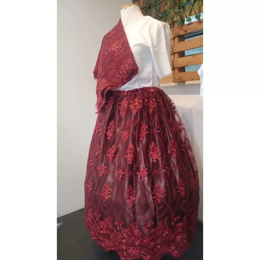 Conjunto saia + pano de costa + pano de cabeça GJ116