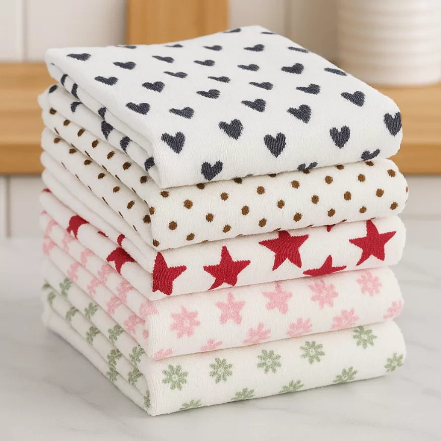 Kit 10 Panos de Copa de Microfibra 35×55 toalha de Prato Luxo